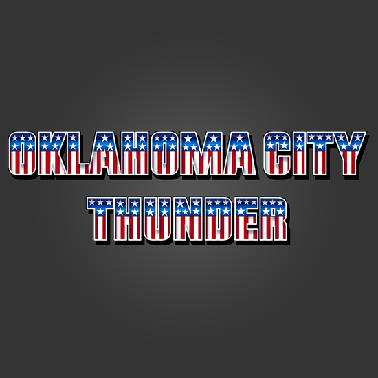 Oklahoma City Thunder American Captain Logo iron on paper